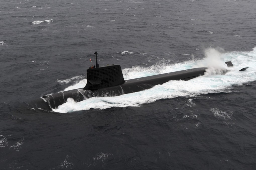 A Japanese Soryu-class diesel-electric submarine of the sort thought to have taken part in the joint naval drills with Britain. Photo: Japan Maritime Self-Defence Force/Handout via Reuters
