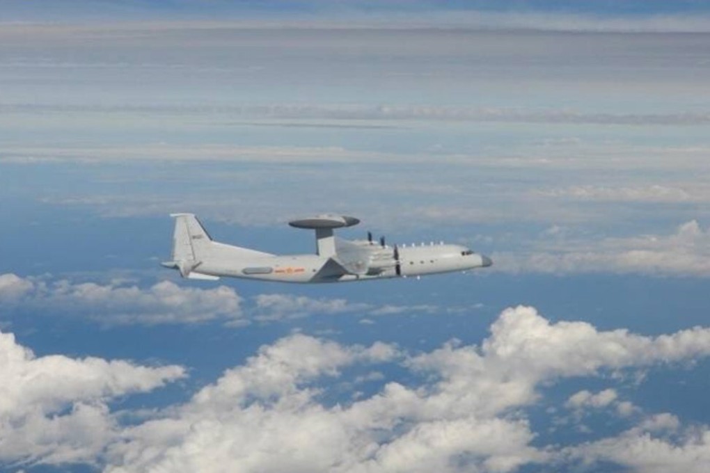 A Chinese PLA KJ-500 aircraft enters Taiwan’s air defence identification zone on October 2. Photo: Handout via EPA-EFE