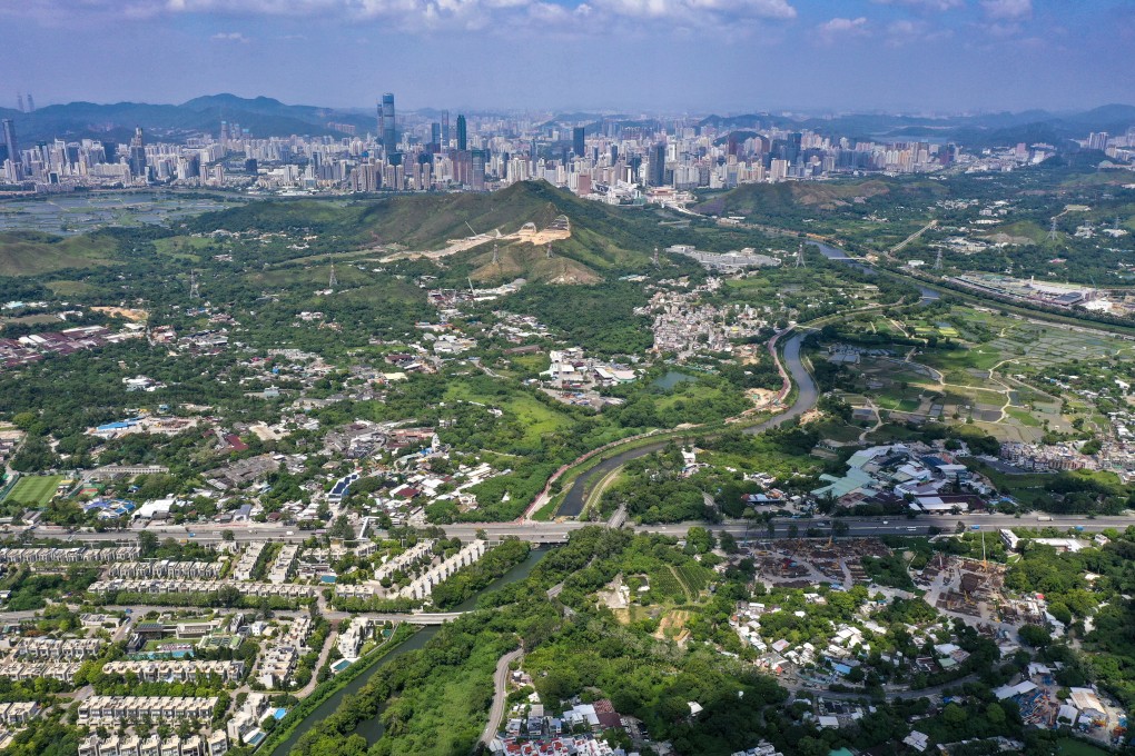 An aerial view of New Territories North, with Shenzhen seen in the distance. Photo: Winson Wong