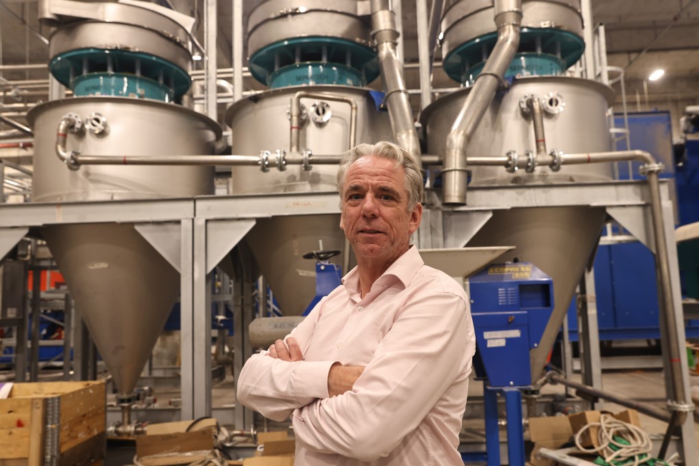 Frank Schepers, general manager at Hong Kong start-up New Life Plastic, says the company has already signed letters of intent with several partners on plastic waste bottle collection and supply. Photo: K Y Cheng