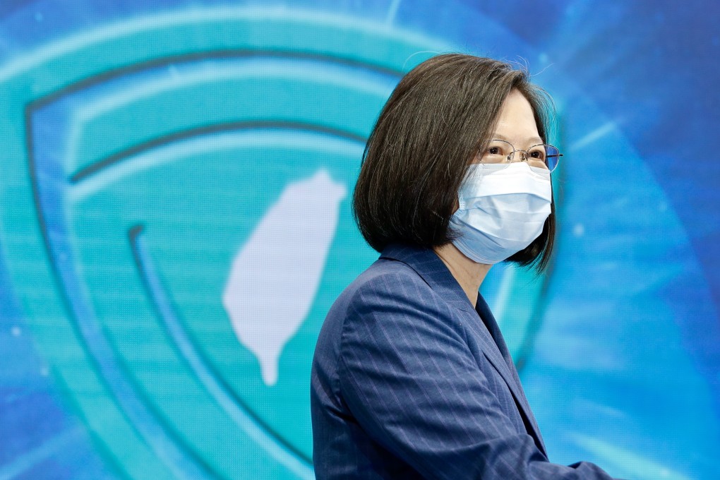 Taiwanese President Tsai Ing-wen told a security forum in Taipei that Taiwan will defend itself. Photo: EPA-EFE