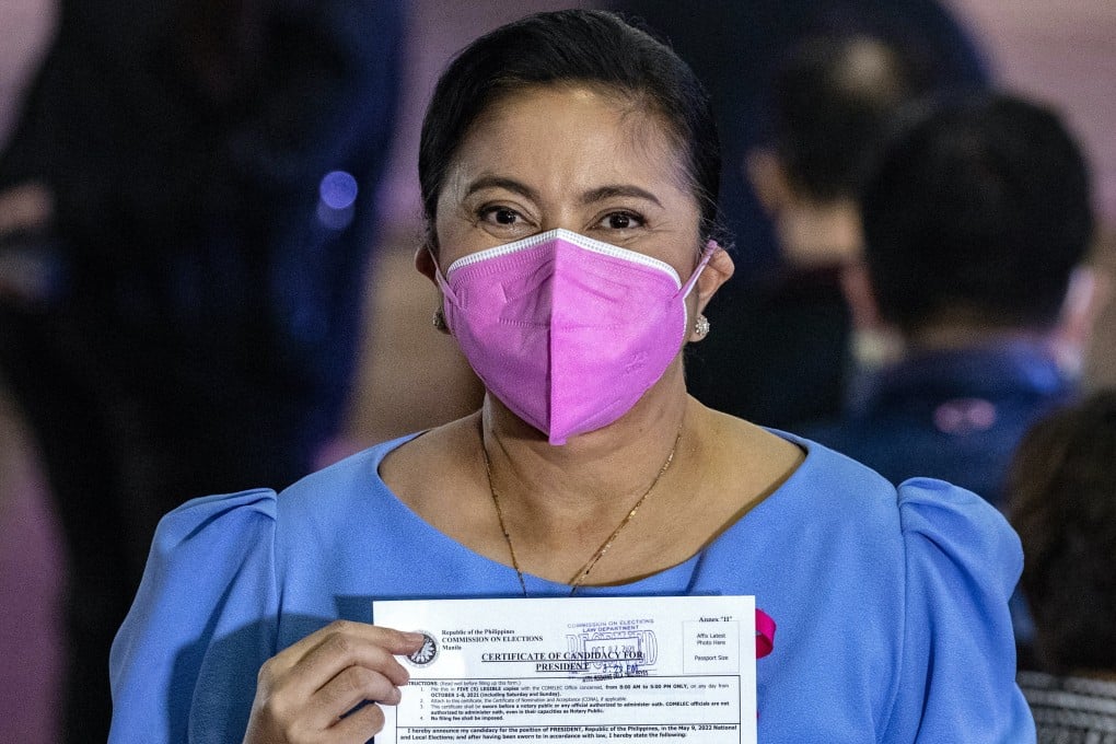 Philippine Vice-President Leni Robredo files her certificate of candidacy for president in Pasay City, Metro Manila, Philippines. Photo: EPA