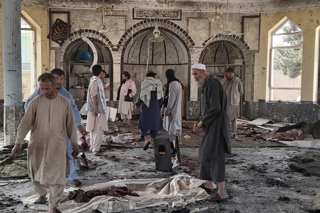 The blast-hit mosque in Kunduz, Afghanistan. Photo: AP