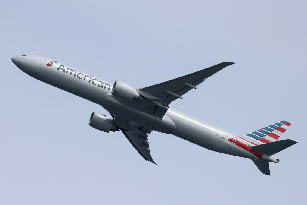 An American Airlines plane takes off from Australia’s Sydney Airport in October 2020. Photo: Reuters