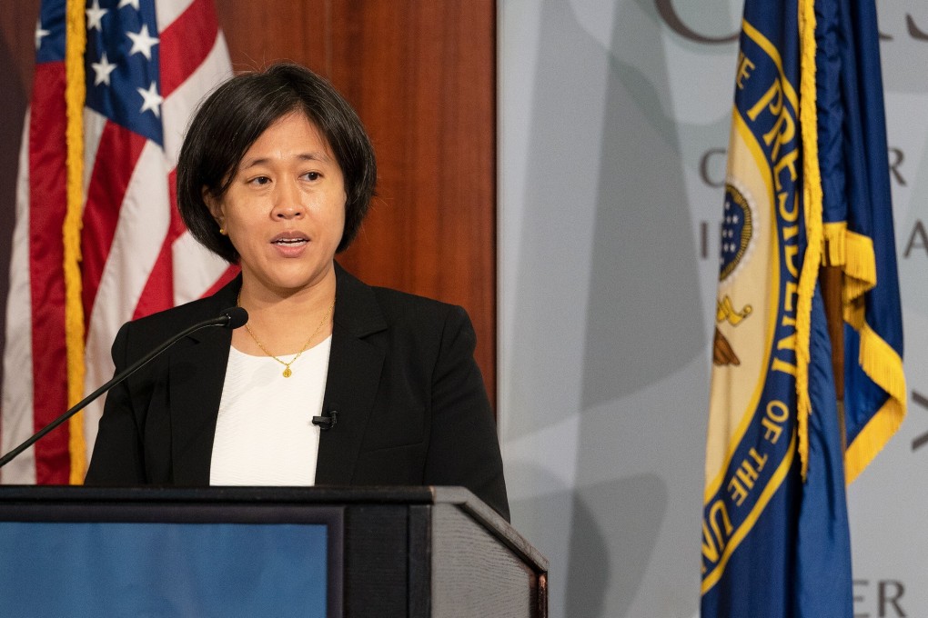 US trade representative Katherine Tai says the White House is looking to lift tariffs on some goods. Photo: Bloomberg