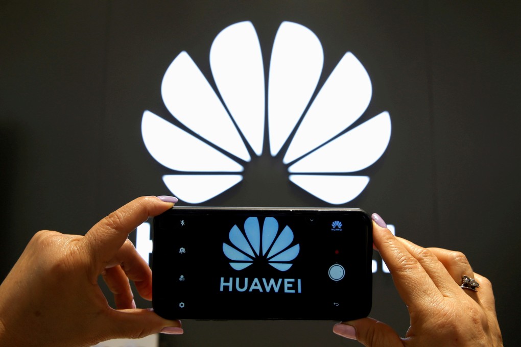A Huawei logo is seen on a cell phone screen. Photo: Reuters