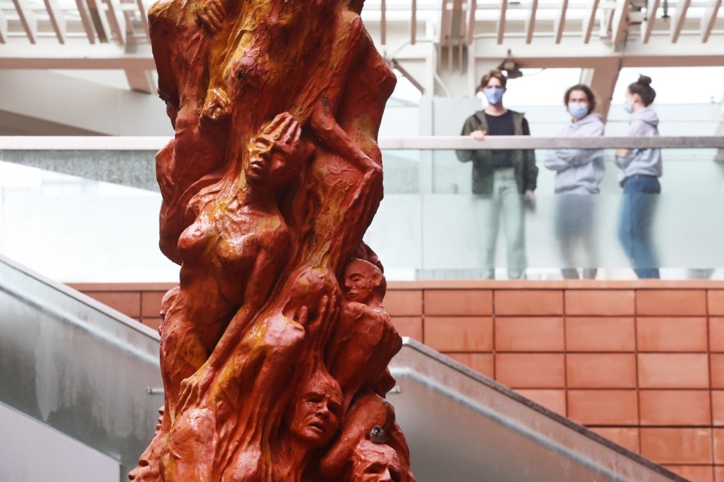 The Pillar of Shame, pictured at HKU’s Pok Fu Lam campus in mid-October. Photo: K. Y. Cheng