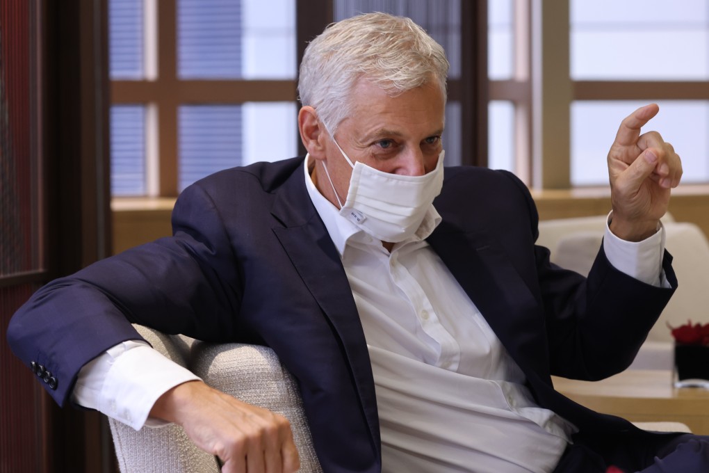Standard Chartered CEO Bill Winters speaks during an interview at the bank’s main building in Central in August. Photo: May Tse