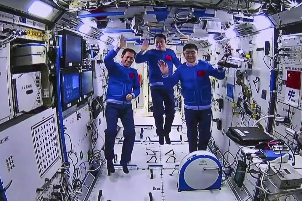 The three previous inhabitants of China’s Tiangong space station returned to Earth in September. Photo: Handout