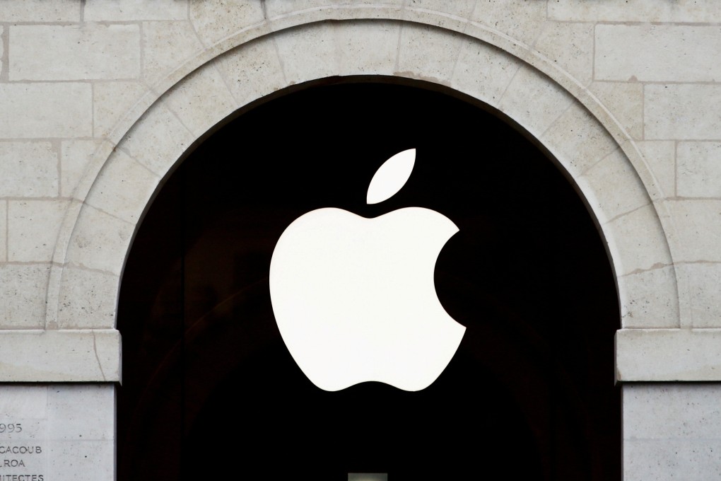 The Apple logo on the company’s store at The Marche Saint Germain in Paris on July 15, 2020. Photo: Reuters