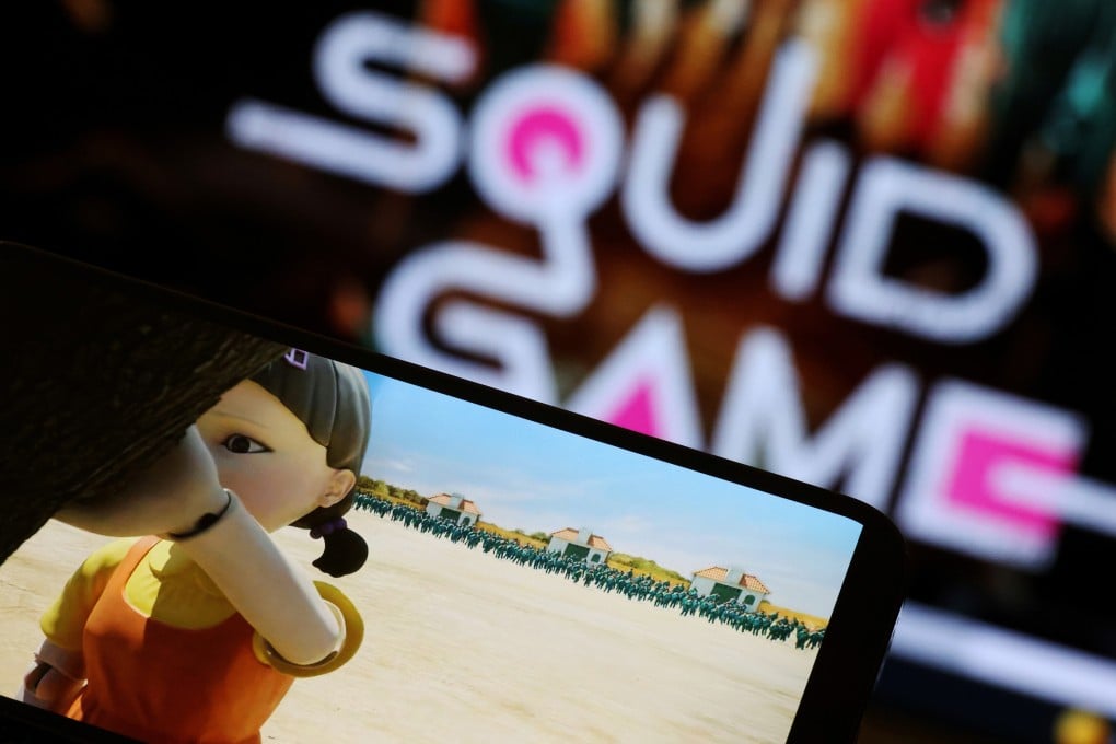 The Netflix series Squid Game is seen being played on a mobile phone on September 30. The show’s graphic violence makes it unlikely to get an official release in China, where the show is already widely pirated, making it even less appealing to video-streaming platforms and broadcasters. Photo: Reuters