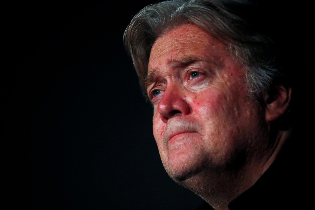 Former White House chief strategist Steve Bannon holds a news conference in Rome, Italy in September 2018. Phoot: Reuters