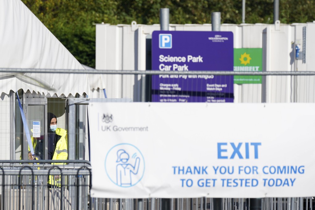 A Covid-19 testing site in Wolverhampton, UK, close to where the Immensa Health clinic is based. More than 40,000 people may have been wrongly told they do not have the coronavirus because of problems at Immensa, a private laboratory. Photo: AP