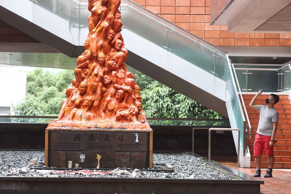 A deadline for the Pillar of Shame’s removal from the HKU campus came and went on Wednesday. Photo: K. Y. Cheng