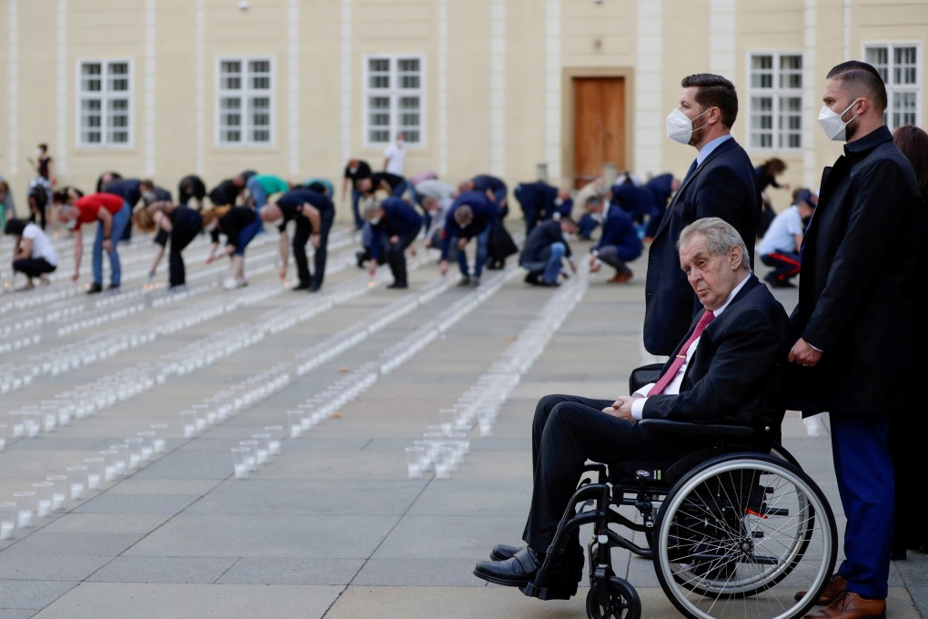 Czech President Milos Zeman at Prague Castle in Prague, Czech Republic on May 10. Photo: Reuters