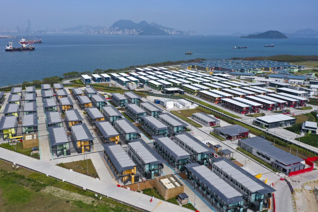 An aerial view of the quarantine centre at Penny’s Bay on Lantau Island. Photo: Sam Tsang