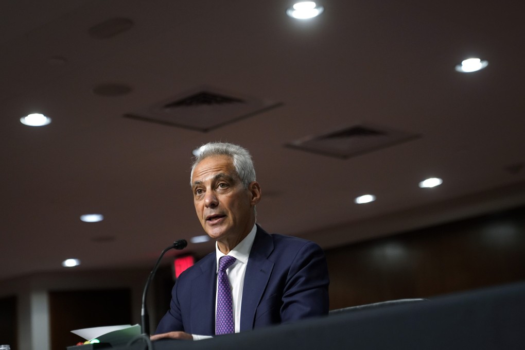 US ambassador to Japan nominee Rahm Emanuel testifies during a confirmation hearing before the Senate Foreign Relations Committee in Washington. Photo: AP