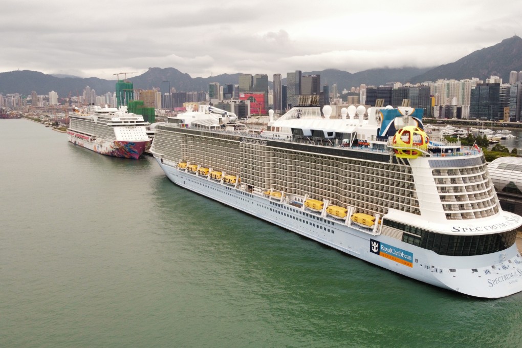 Spectrum of the Seas is berthed at Kai Tak Cruise Terminal. Photo: Martin Chan