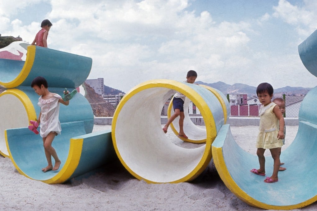 Shek Lei Playground in Kwai Chung in 1970, designed by American artist Paul Selinger. Photo: Information Services Department.