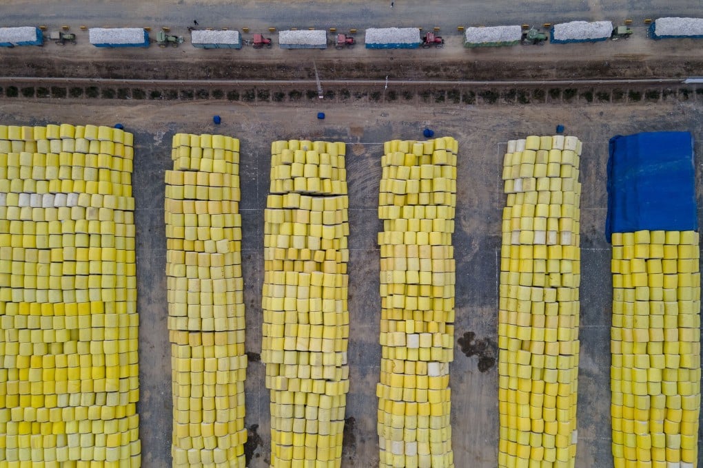 Farmers wait to sell cotton in Shawan, in the Xinjiang Uygur autonomous region, the largest cotton-growing area in China. Photo: Xinhua