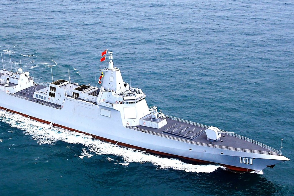 China’s Type 055 guided-missile destroyer Nanchang was among a fleet of Chinese and Russian ships to pass through the Tsugaru Strait in Japan on Monday. Photo: Handout