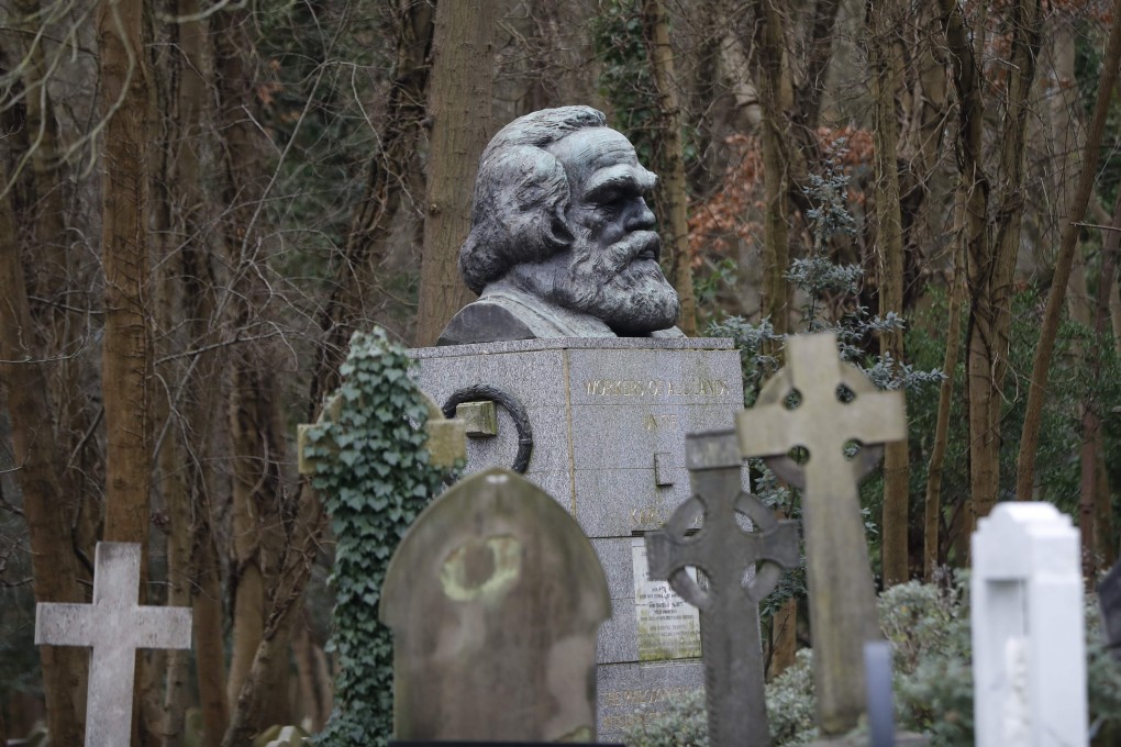 Karl Marx’s grave in Highgate Cemetery in north London. Photo: AFP
