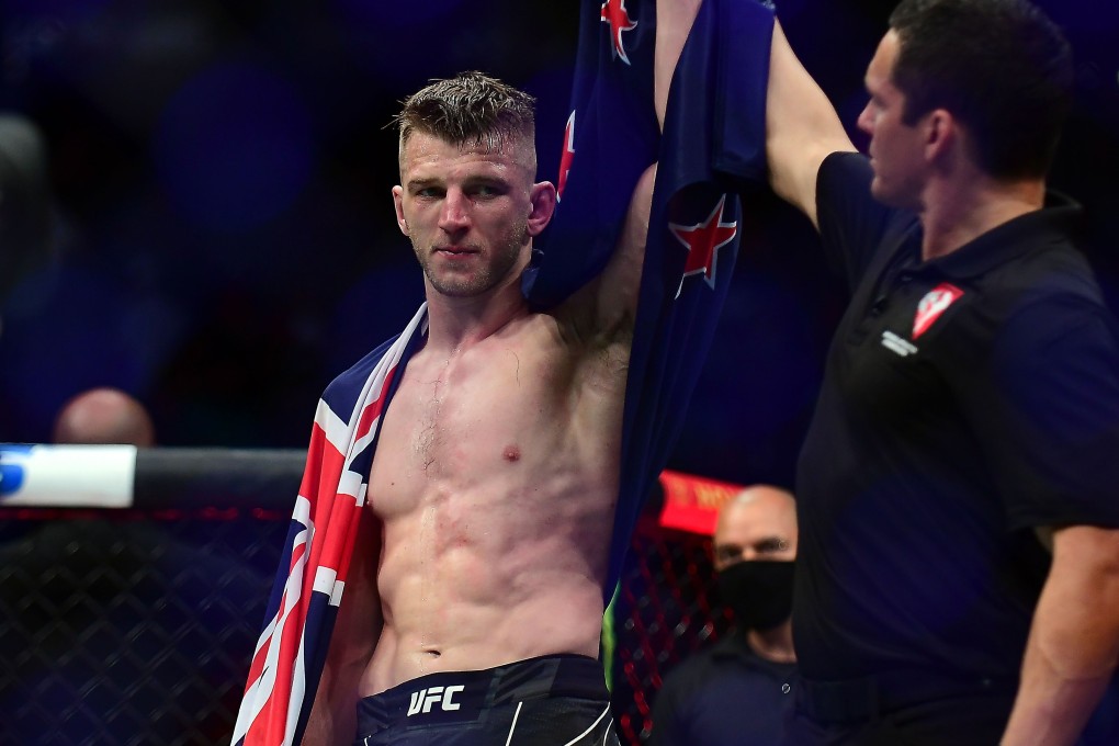 Dan Hooker is declared the winner by decision against Nasrat Haqparast at UFC 266. Photo: USA Today