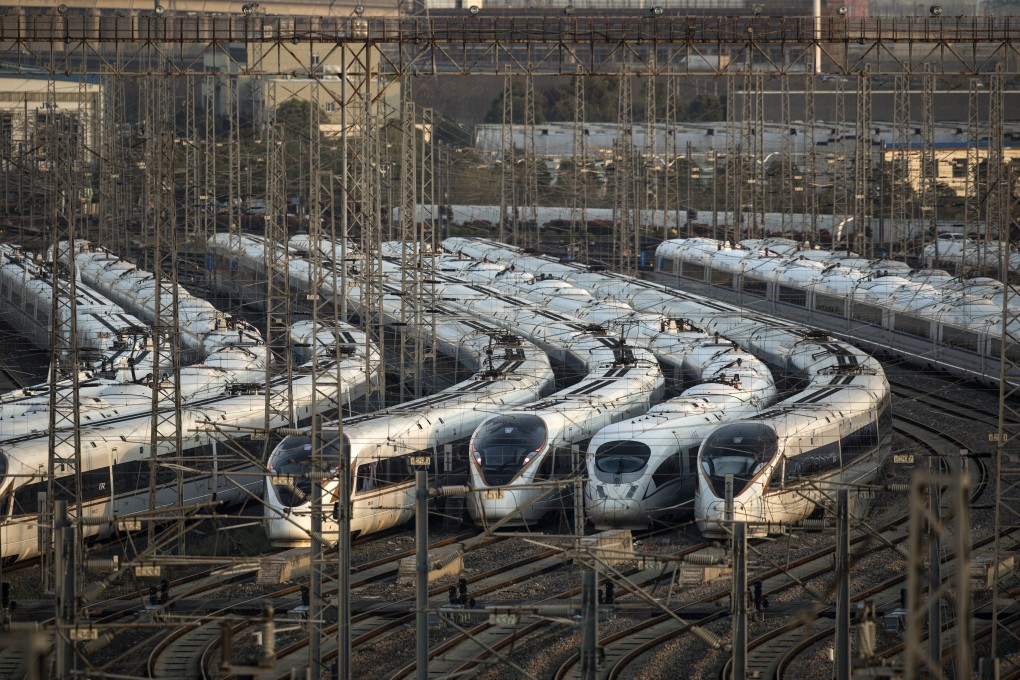 China’s high-speed rail is favoured by passengers but it is a high emitting mode of transport. A new paper suggests cleaner electricity would allow HSR to “contribute more to, rather than hinder, carbon reduction”. Photo: Bloomberg