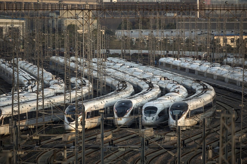 China’s high-speed rail is favoured by passengers but it is a high emitting mode of transport. A new paper suggests cleaner electricity would allow HSR to “contribute more to, rather than hinder, carbon reduction”. Photo: Bloomberg