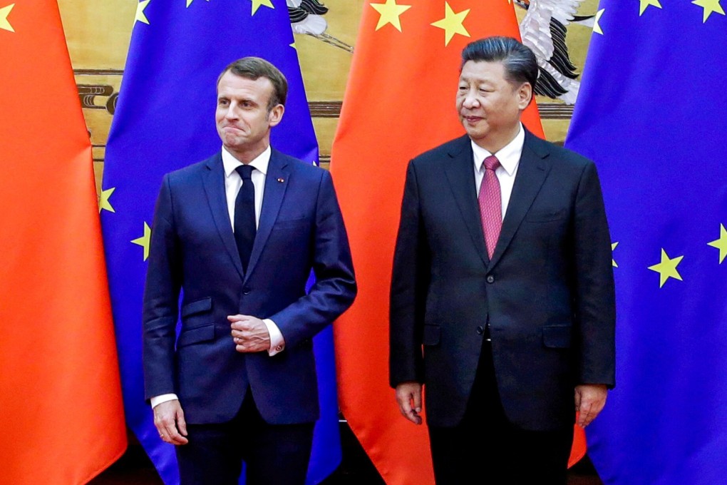 French President Emmanuel Macron and Chinese leader Xi Jinping at a signing ceremony in Beijing on November 6, 2019. Photo: Reuters