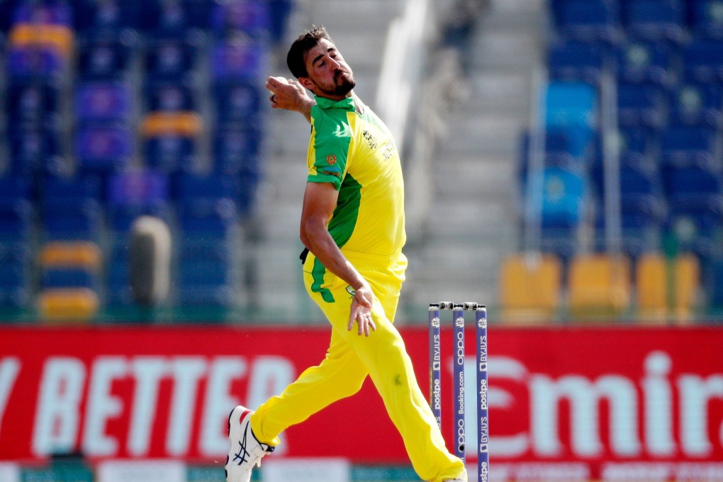 Australia’s Mitchell Starc is a doubt for their next game. Photo: Reuters