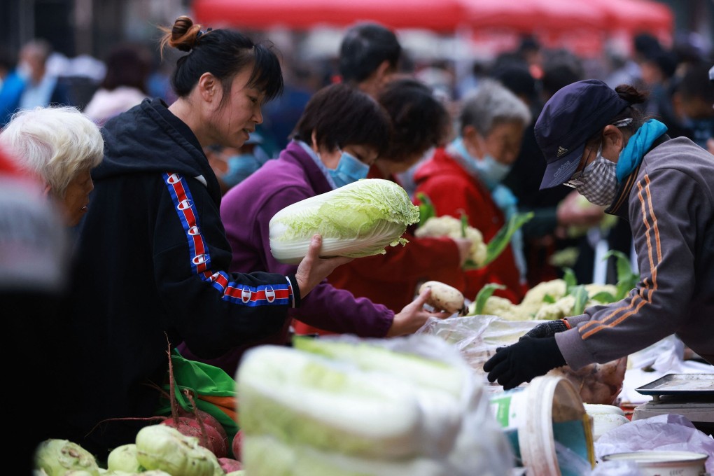 Consumer-price growth in China slowed to 0.7 per cent in October. Photo: AFP