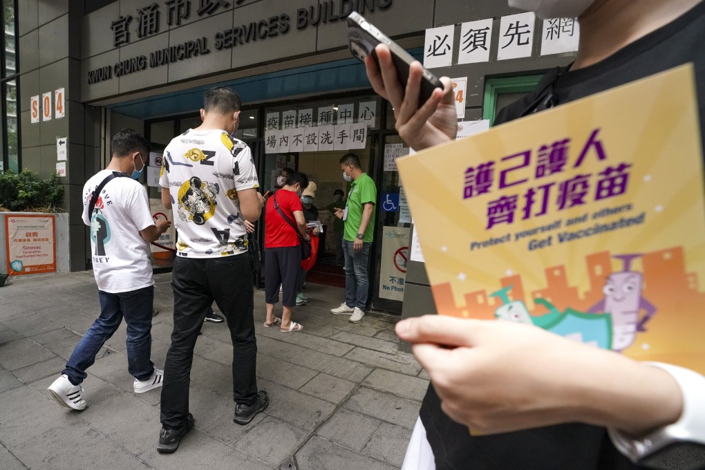 So far 4.6 million people, or 68.3 per cent of the eligible population, have received at least one dose of Covid-19 vaccine in Hong Kong. Photo: Felix Wong