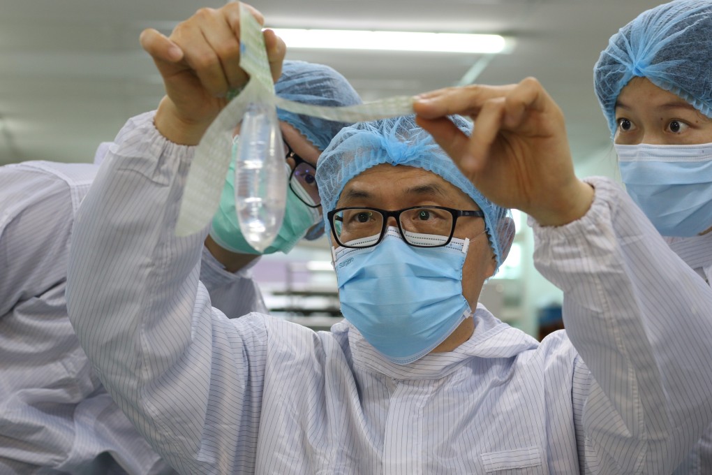 Gynaecologist John Tang Ing Ching, inventor of the Wondaleaf Unisex Condom. Photo: Twin Catalyst/Handout via Reuters