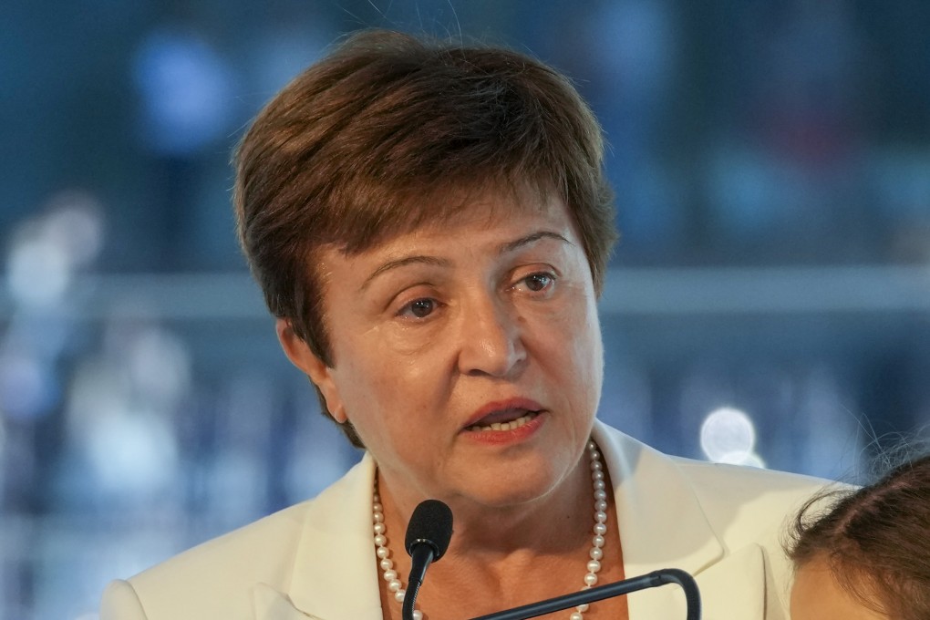 Kristalina Georgieva, managing director of the International Monetary Fund, delivers a speech in September. Photo: AP
