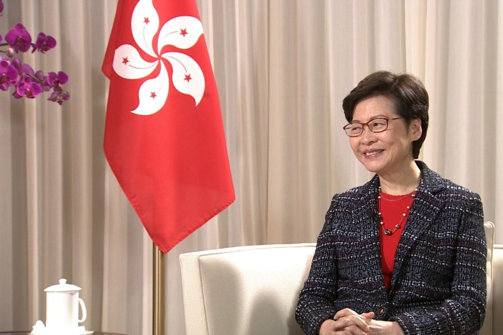 Chief Executive Carrie Lam urged Hong Kong’s youth to work for change from within the system in an interview that aired on Wednesday. Photo: RTHK
