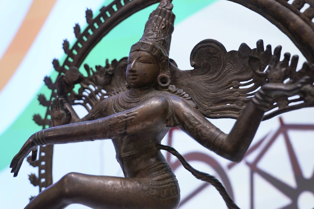 The stolen objects being returned to India include this bronze Shiva Nataraja valued at US$4 million. Photo: AP