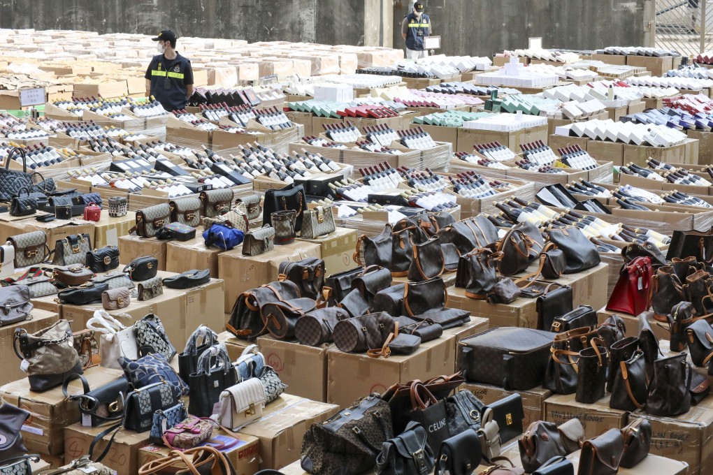 The extensive haul uncovered by customs could fill a multilevel department store. Photo: Felix Wong