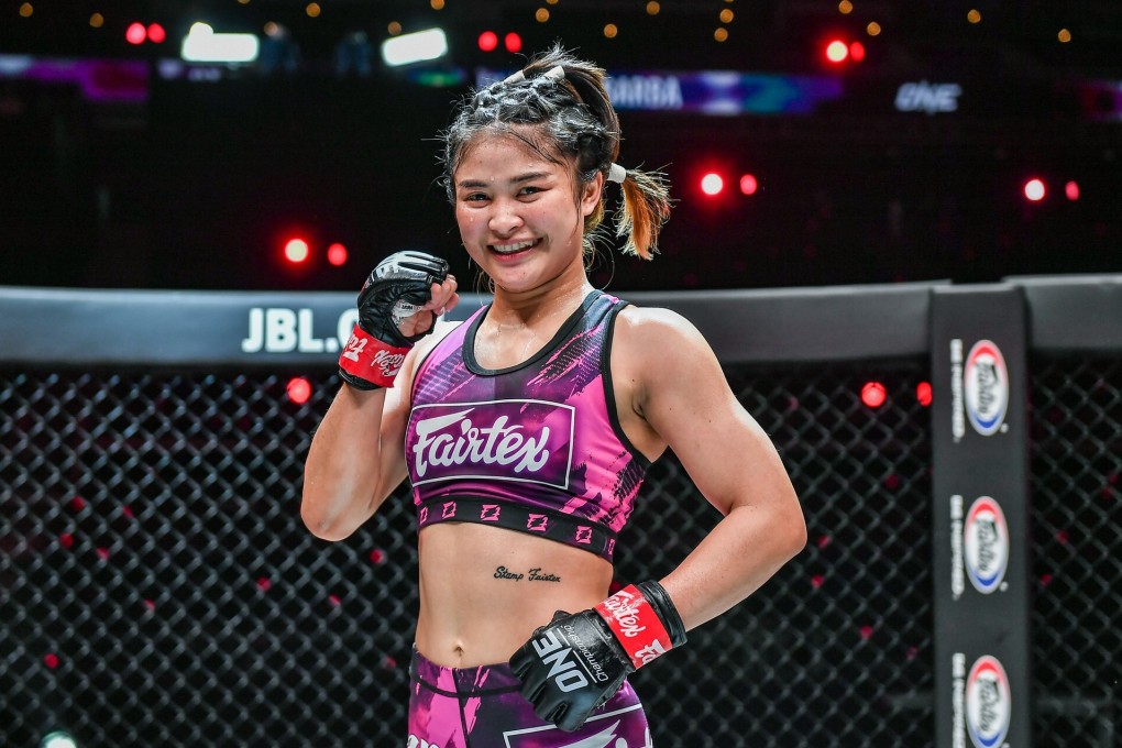Stamp Fairtex poses after her victory against Julie Mezabarba. Photos: ONE Championship