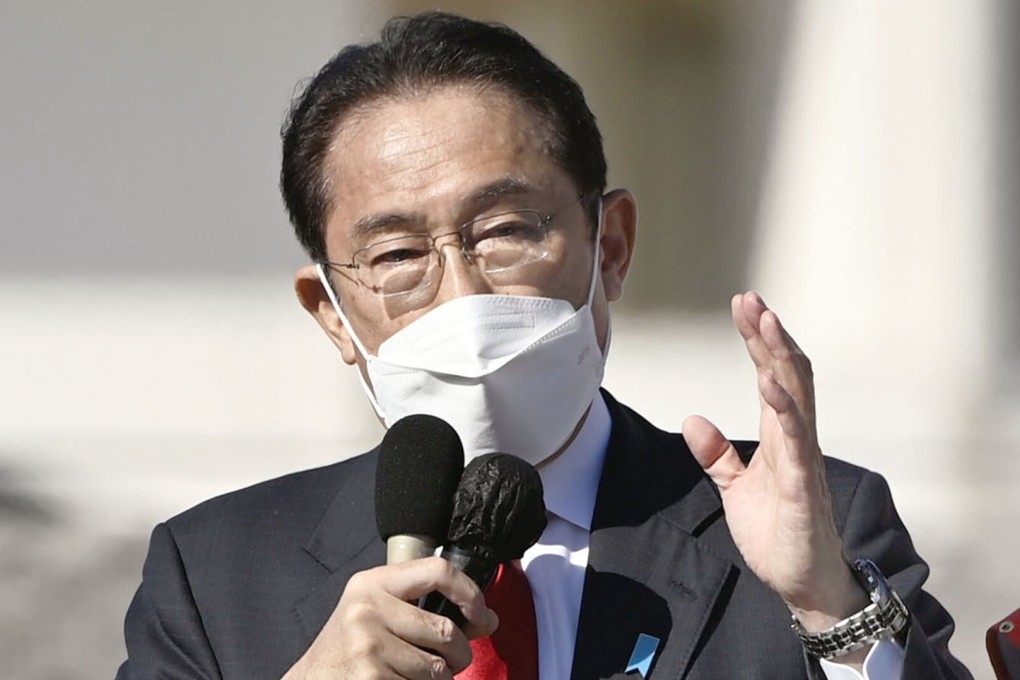 Japanese Prime Minister Fumio Kishida, leader of the ruling Liberal Democratic Party, makes a stump speech in Higashimatsuyama in Saitama Prefecture ahead of the country’s October 31 general election. Photo: Kyodo