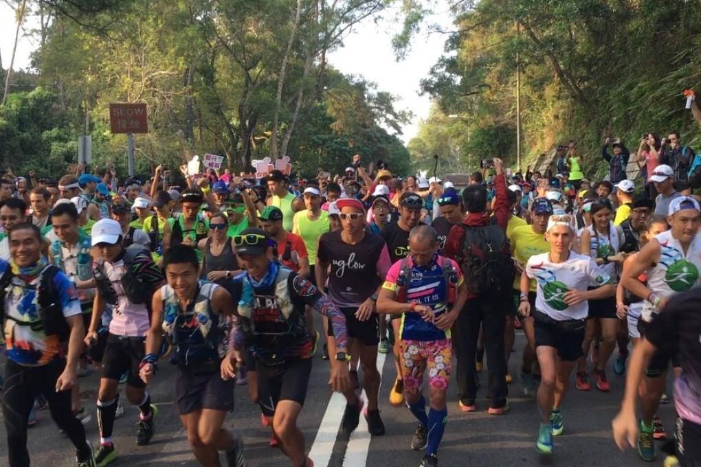 Hundreds of runners participated in the Oxfam Trailwalker 2019, despite cancellation due to the ongoing protests. Photo: Mark Agnew