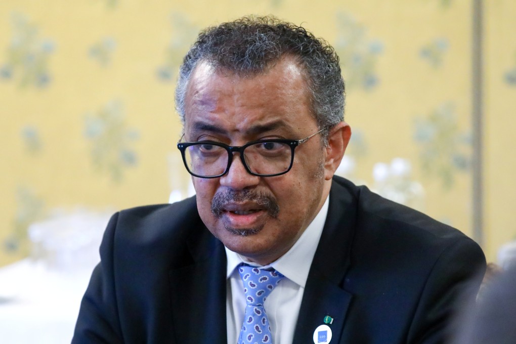 World Health Organization director general Tedros Adhanom Ghebreyesus in Rome, Italy on Saturday. Photo: Russian Foreign Ministry / Handout via Reuters