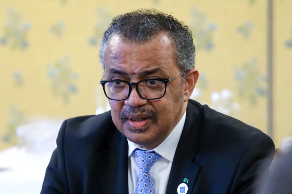 World Health Organization director general Tedros Adhanom Ghebreyesus in Rome, Italy on Saturday. Photo: Russian Foreign Ministry / Handout via Reuters