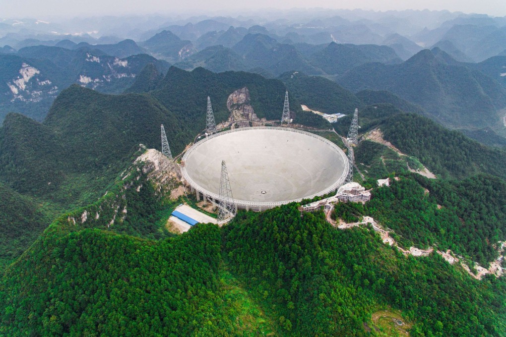 The Five-hundred-metre Aperture Spherical Telescope (Fast) in Guizhou is the world’s largest of its kind. Photo: Xinhua