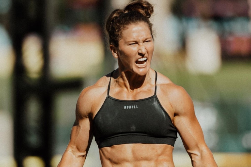 Tia-Clair Toomey celebrates winning the 2021 Rogue Invitational. Photo: Tia-Clair Toomey/Facebook