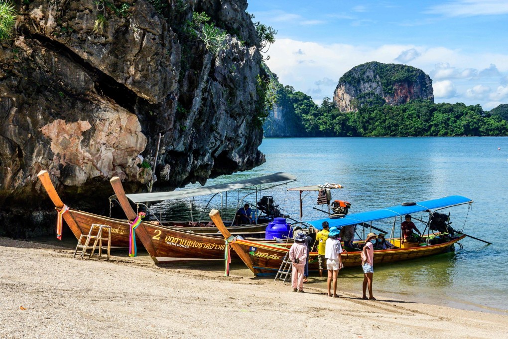 Tourists at Phang Nga Bay, northeast of Phuket. Photo: AFP
