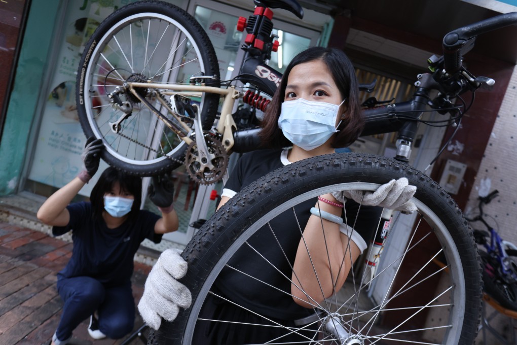 Hong Kong s all female bicycle repair team ride out unemployment misery through training programme for out of work mums South China Morning Post
