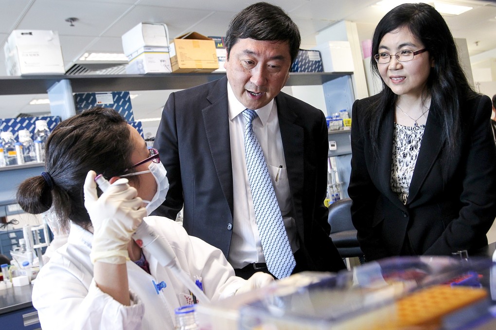 Professor Jun Yu, right, and her team have been honoured with the State Natural Science Award second-class award. Photo: Handout