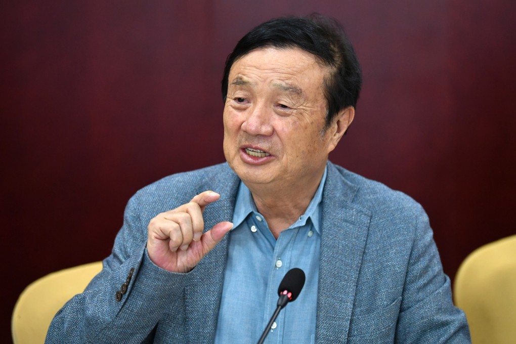 Huawei CEO Ren Zhengfei is interviewed in Taiyuan, north China’s Shanxi Province, on February 9. Photo: Xinhua
