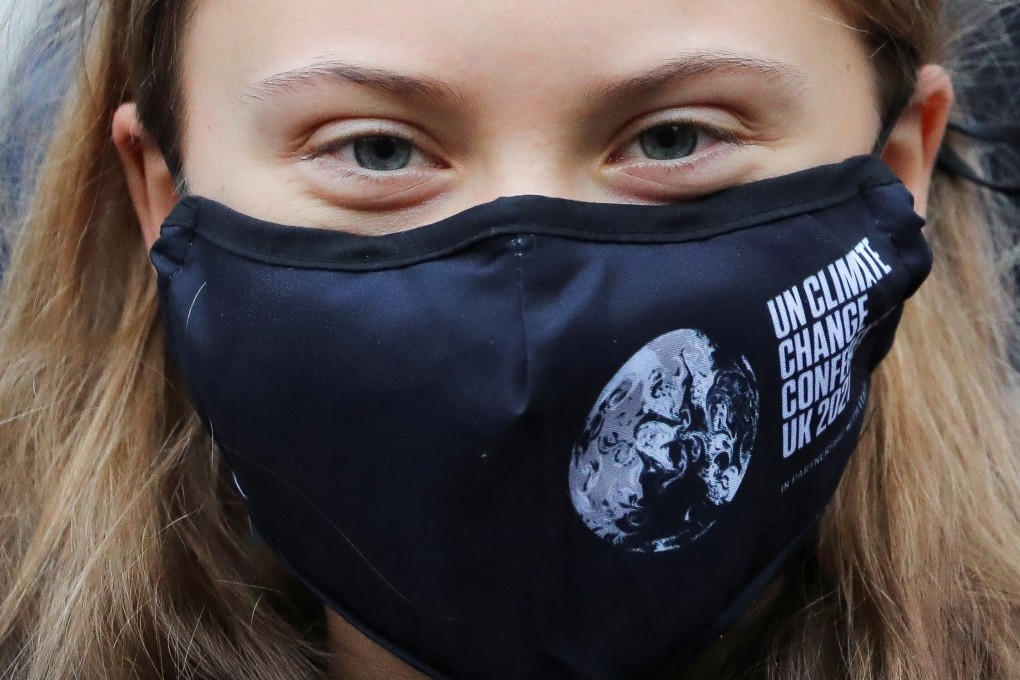 Swedish activist Greta Thunberg in Glasgow, Scotland. Photo: Reuters